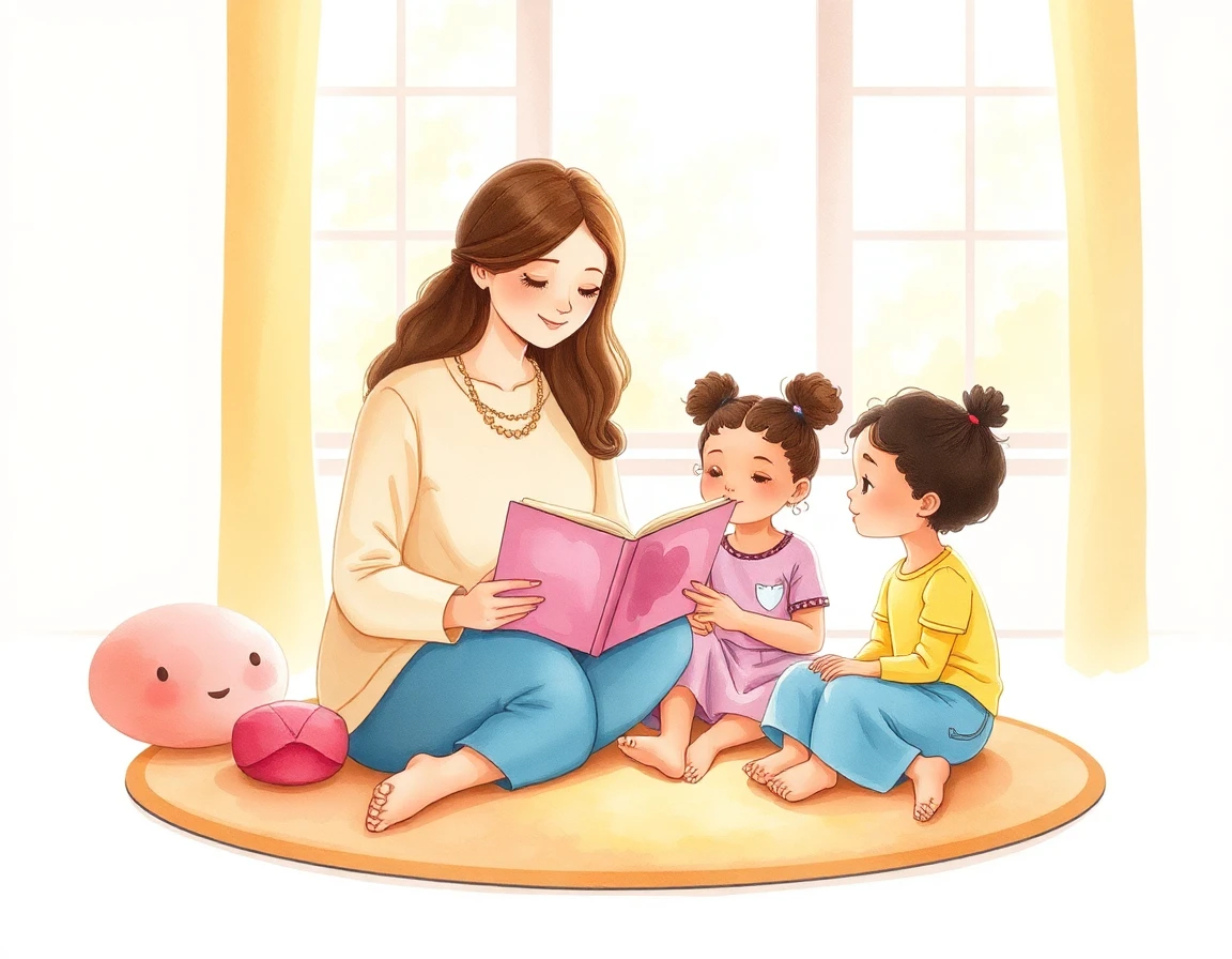 Scène de lecture pédagogique